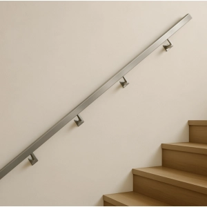 Poręcz Schodowa Ścienna KWADRATOWA Stal Nierdzewna Barierka Schody 100cm - 140cm